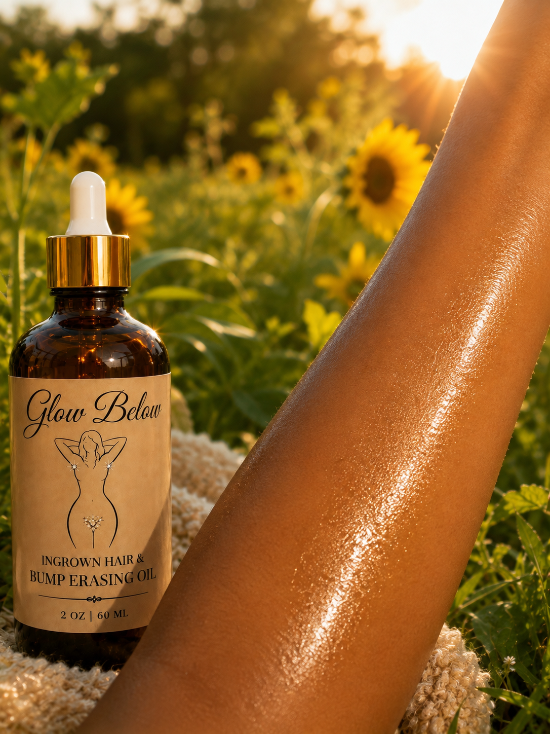 Glow Below Ingrown Hair & Bump Erasing Oil.
