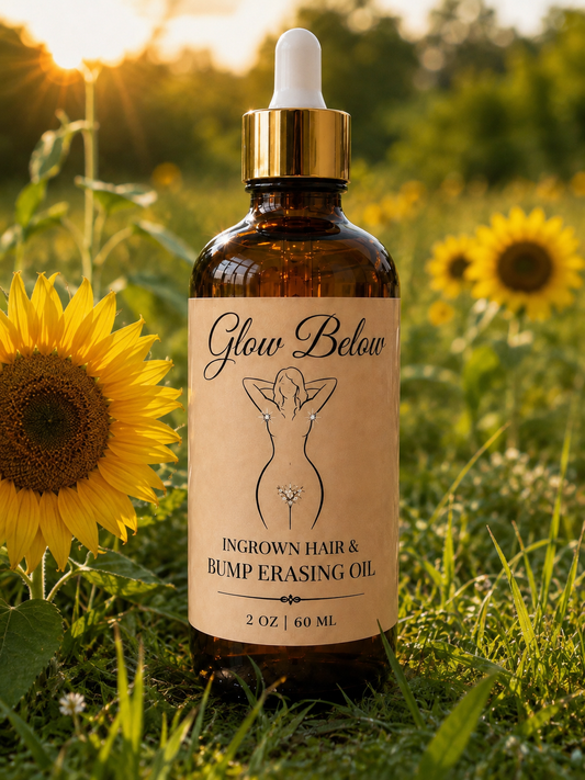 Glow Below Ingrown Hair & Bump Erasing Oil.